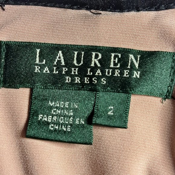 LAUREN RALPH LAUREN LACE BLACK dress Sz 2 SHEATH bodycon sequin FORMAL Holidays - Picture 11 of 13